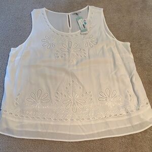 Skies Are Blue White Embroidered Blouse